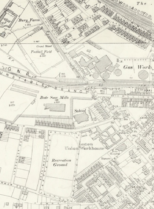 Luton - Dallow Lane : Map credit National Library of Scotland